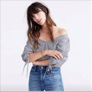 Madewell Striped Off Shoulder Top